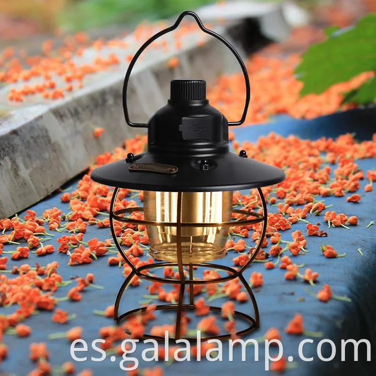 Lámpara de campamento LED impermeable con carga USB para al aire libre